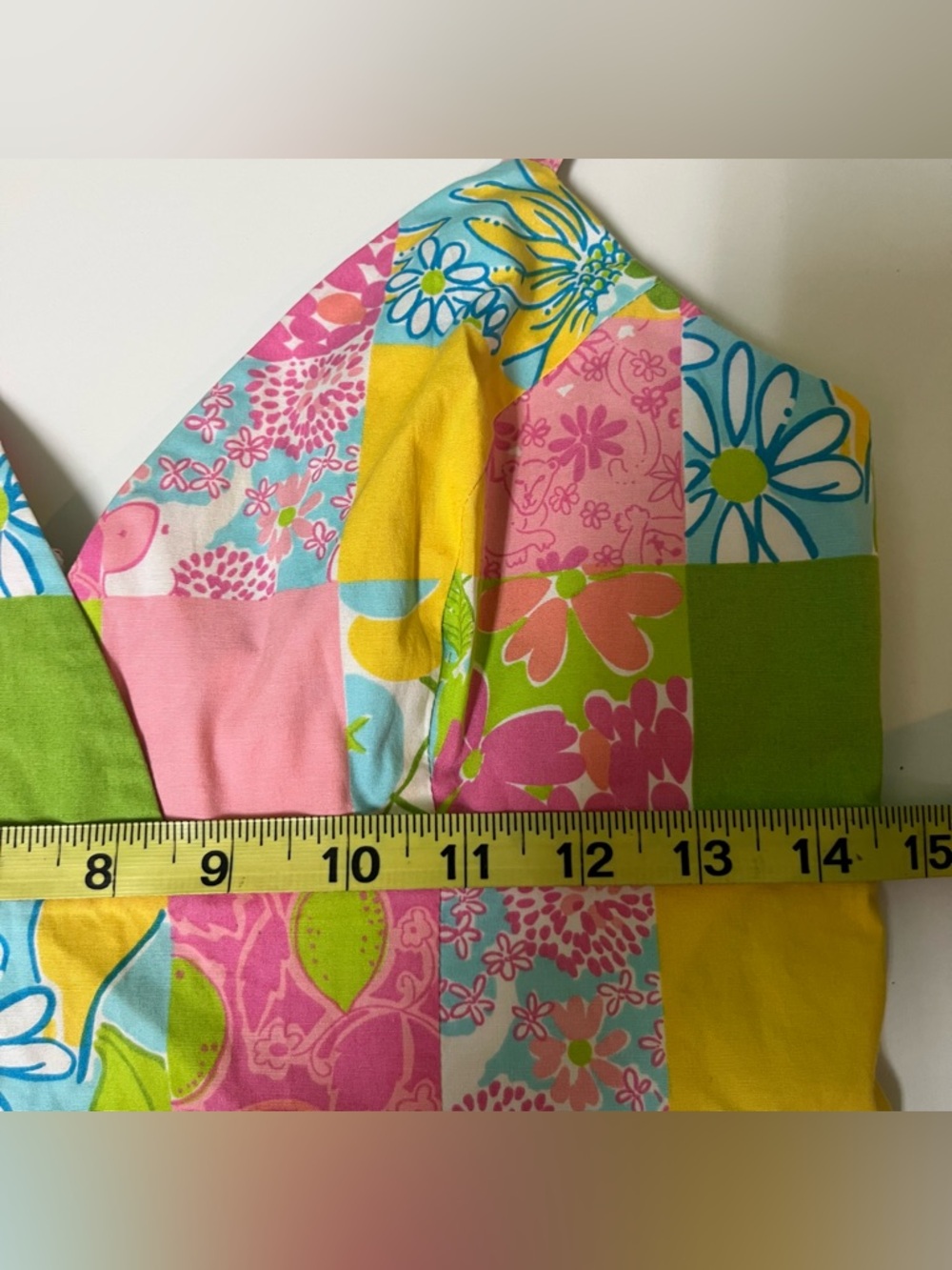 Lilly Pulitzer Vintage Patchwork Dress Colorful Floral Cotton Blend Beach Sz 6 - Picture 14 of 16